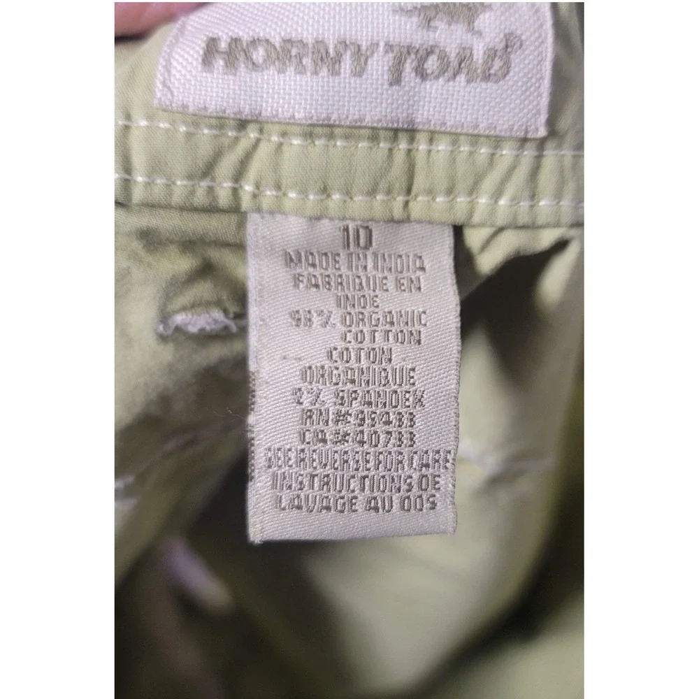 Horny Toad Womens Olive‎ Green Organic Cotton Utility Hiking Shorts 10 Gorpcore